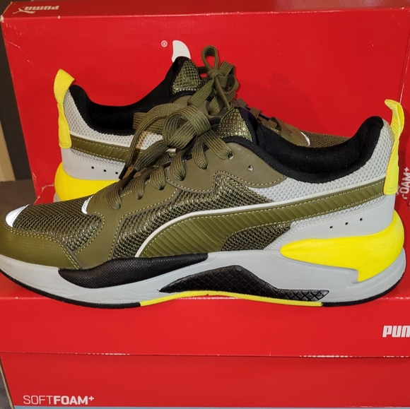 PUMA X-RAY Mesh Men's Sneakers in Dark Olive/High Rise - Picture 4 of 11